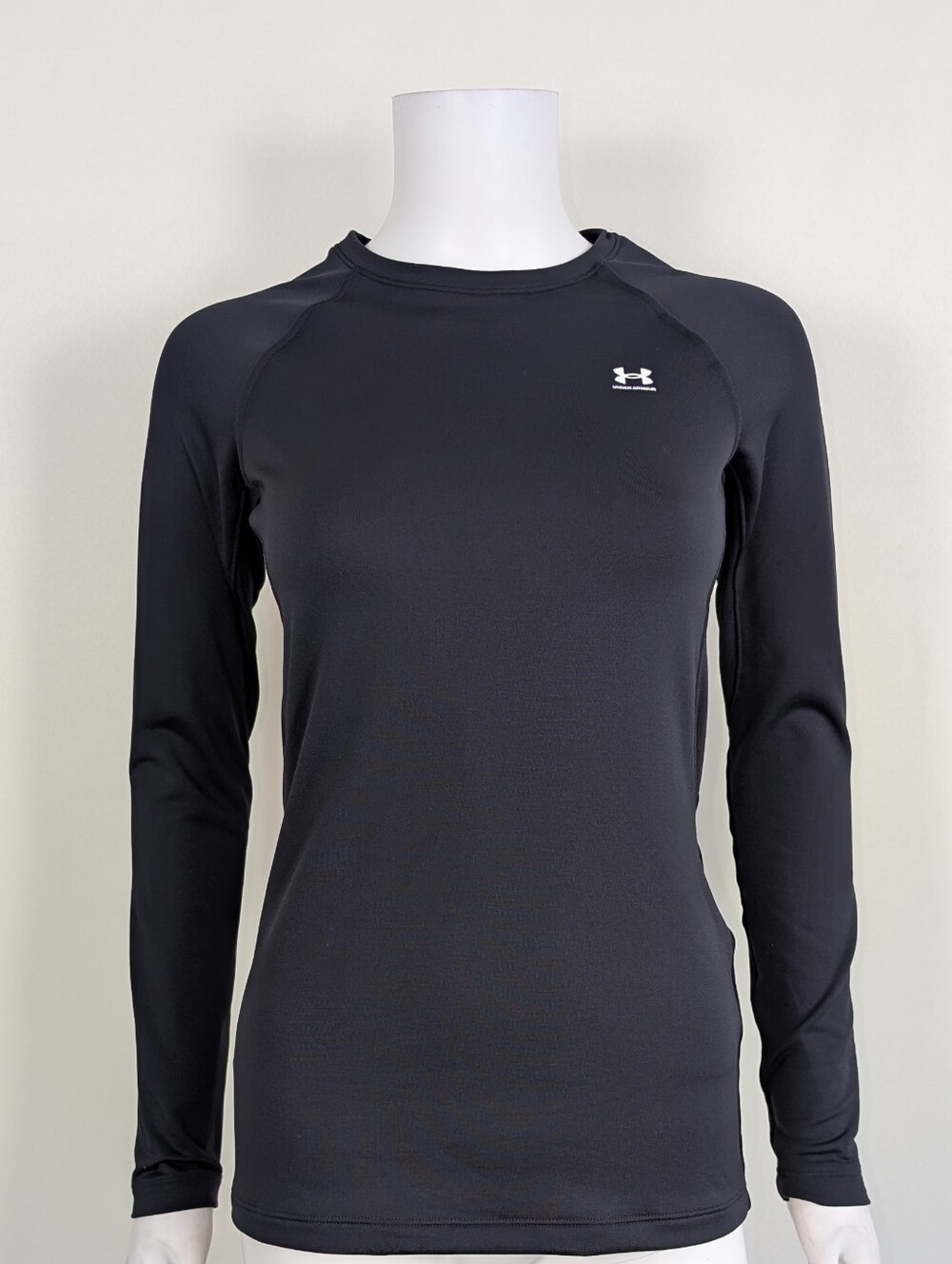Under Armour Women's ColdGear Authentics Crew Black Long Sleeve Tee Size Small